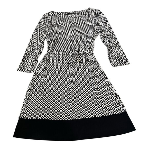Ivanka Trump black & white short dress size small - Picture 1 of 3